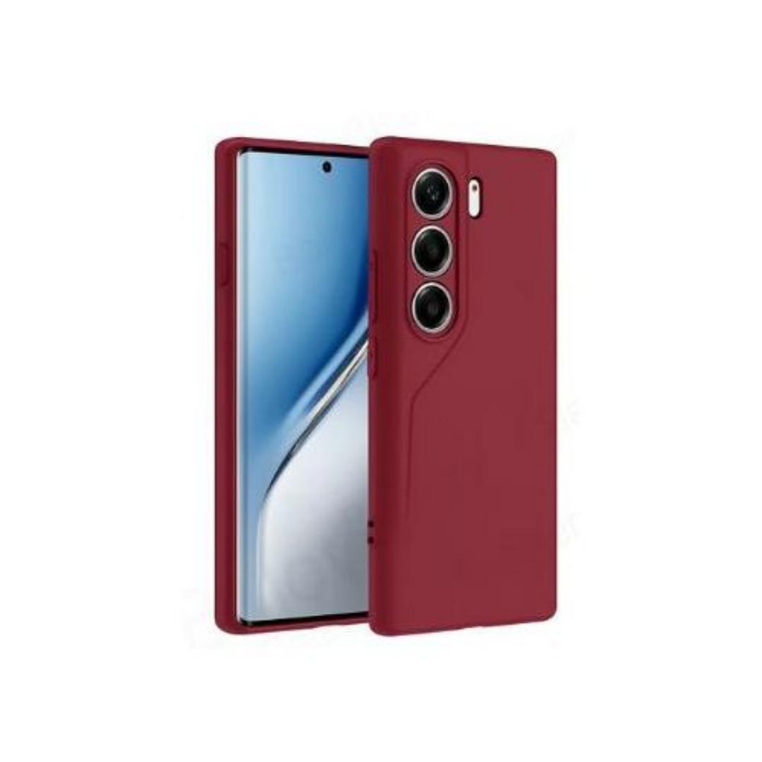 Silicone Back Cover for Tecno Camon 40 Pro – Shockproof, Slim Fit, Anti-Fingerprint – Maroon