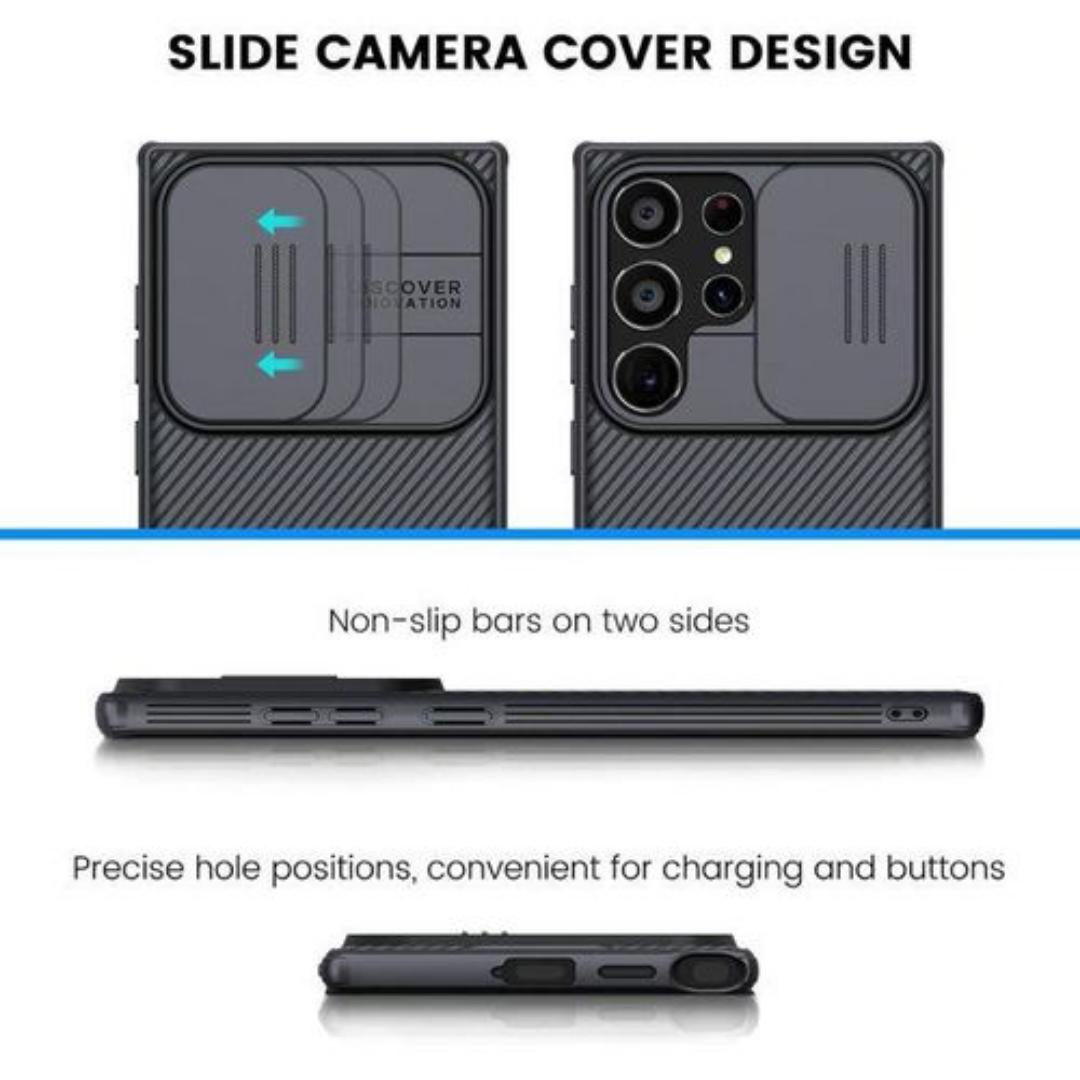 Nilkin Galaxy S25 Ultra Case Pro for Samsung Galaxy S25 Ultra Case with Slide Camera Cover, S25 Ultra 5G Slim Phone Case 2025 6.9'' (Black)