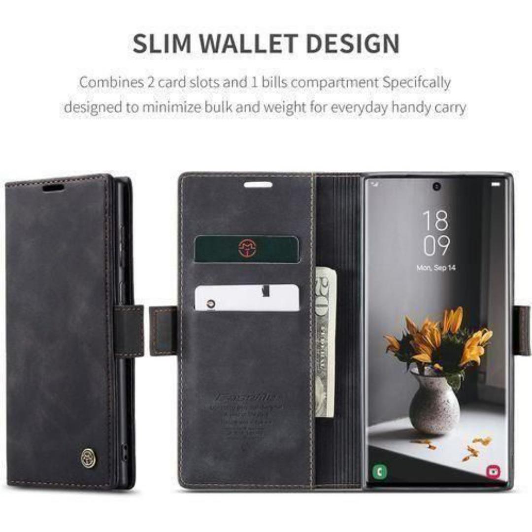 Caseme For Samsung Galaxy S25 Ultra Flip Leather Wallet Case With 2 Cards Slot