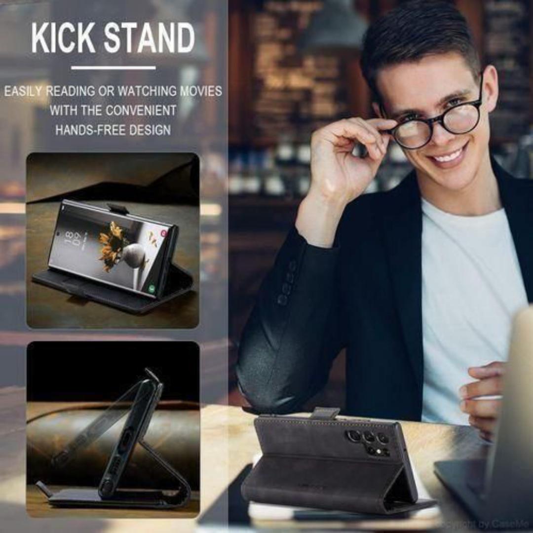 Caseme For Samsung Galaxy S25 Ultra Flip Leather Wallet Case With 2 Cards Slot