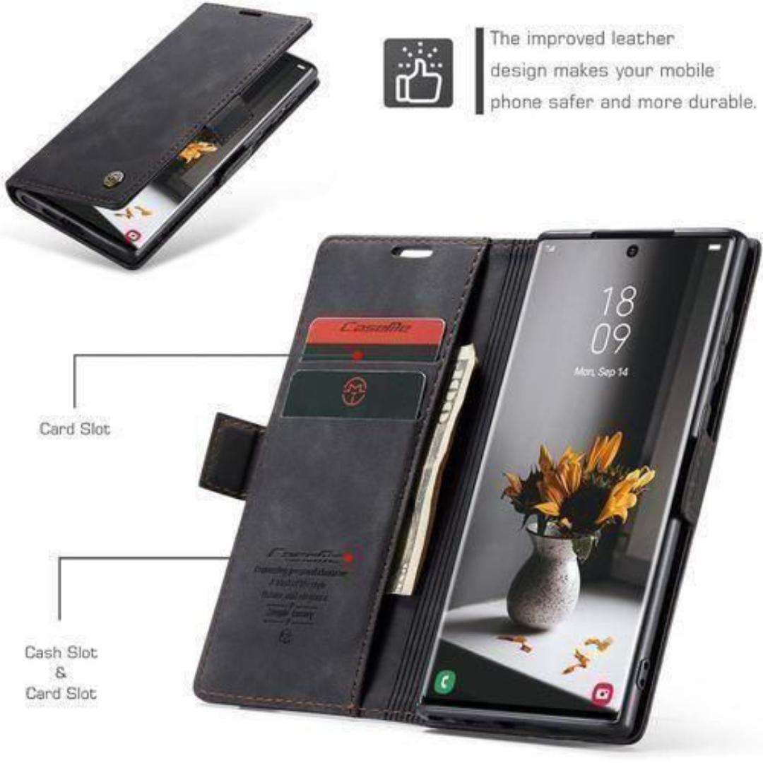 Caseme For Samsung Galaxy S25 Ultra Flip Leather Wallet Case With 2 Cards Slot