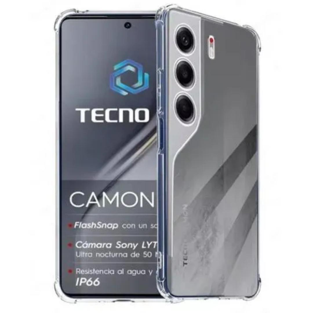 Camon 40 Pro Back Cover Luxury Transparent, Clear And Colorless with Steel Film Shockproof Protection Phone Case/ cove