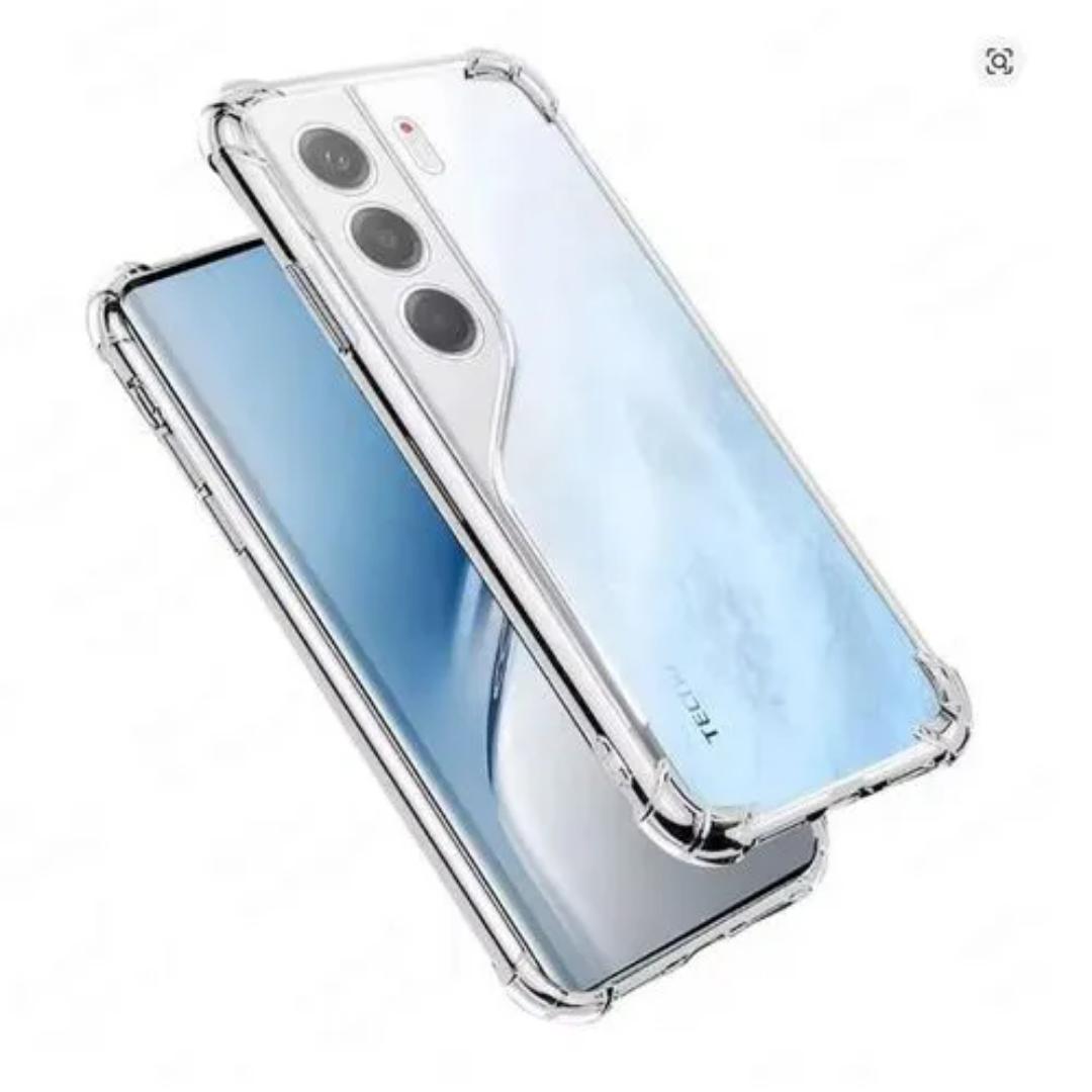 Camon 40 Pro Back Cover Luxury Transparent, Clear And Colorless with Steel Film Shockproof Protection Phone Case/ cove