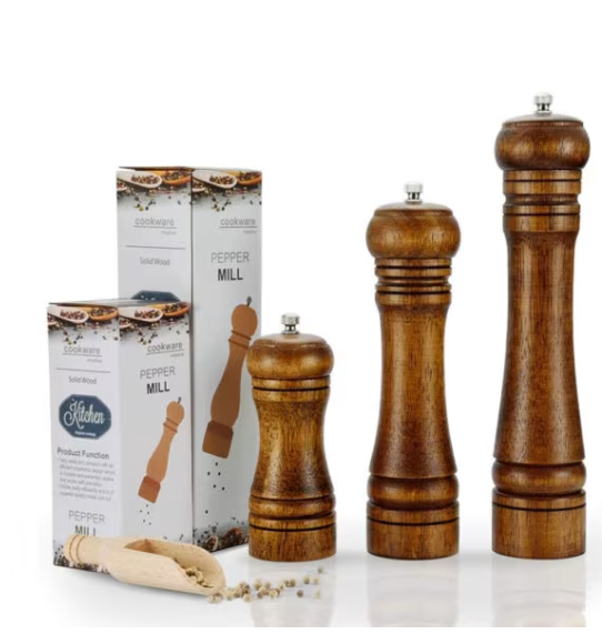 1 pc Wooden Salt & Pepper Grinder or Mill 13cm.Bring fresh flavor to every meal with this wooden salt and pepper grinder—a simple, stylish way to season your food just right.