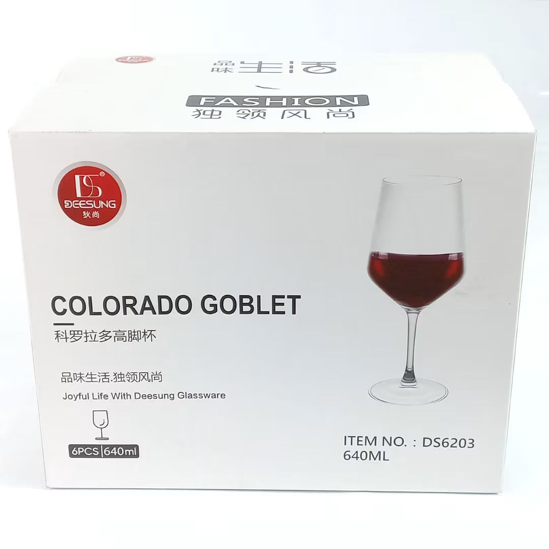 6pc 640ml Wine Glass Set Red and White Wine Glass Premium Quality Elegance in Every Sip! Stylish and Practical