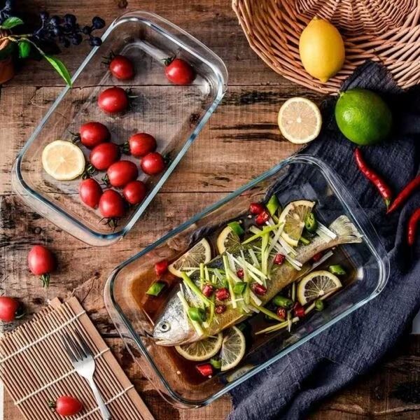 4pc 1L, 1.6L, 2.2L, and 3LGlass Baking Dish Set