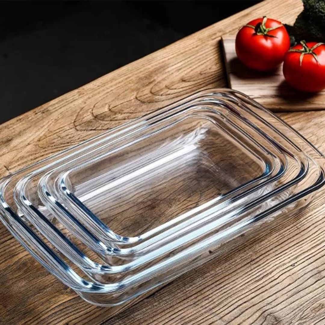 4pc 1L, 1.6L, 2.2L, and 3LGlass Baking Dish Set