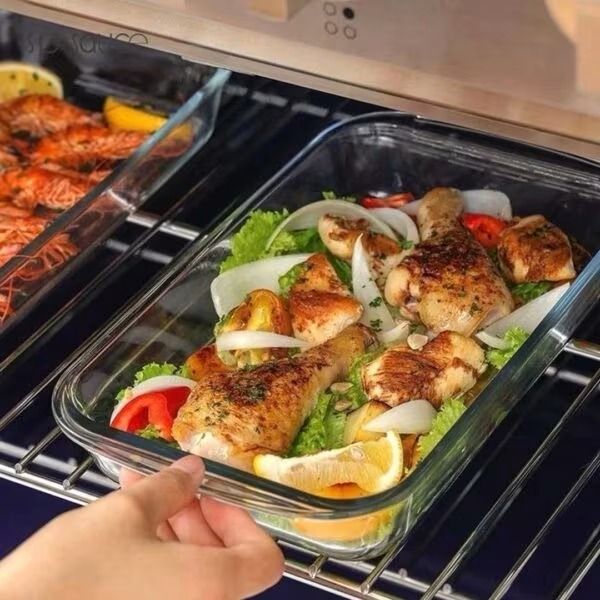 4pc 1L, 1.6L, 2.2L, and 3LGlass Baking Dish Set