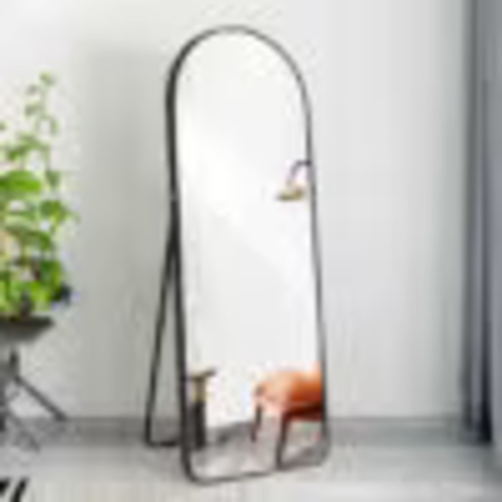 47x157cm Arched Full Length Mirror with Stand