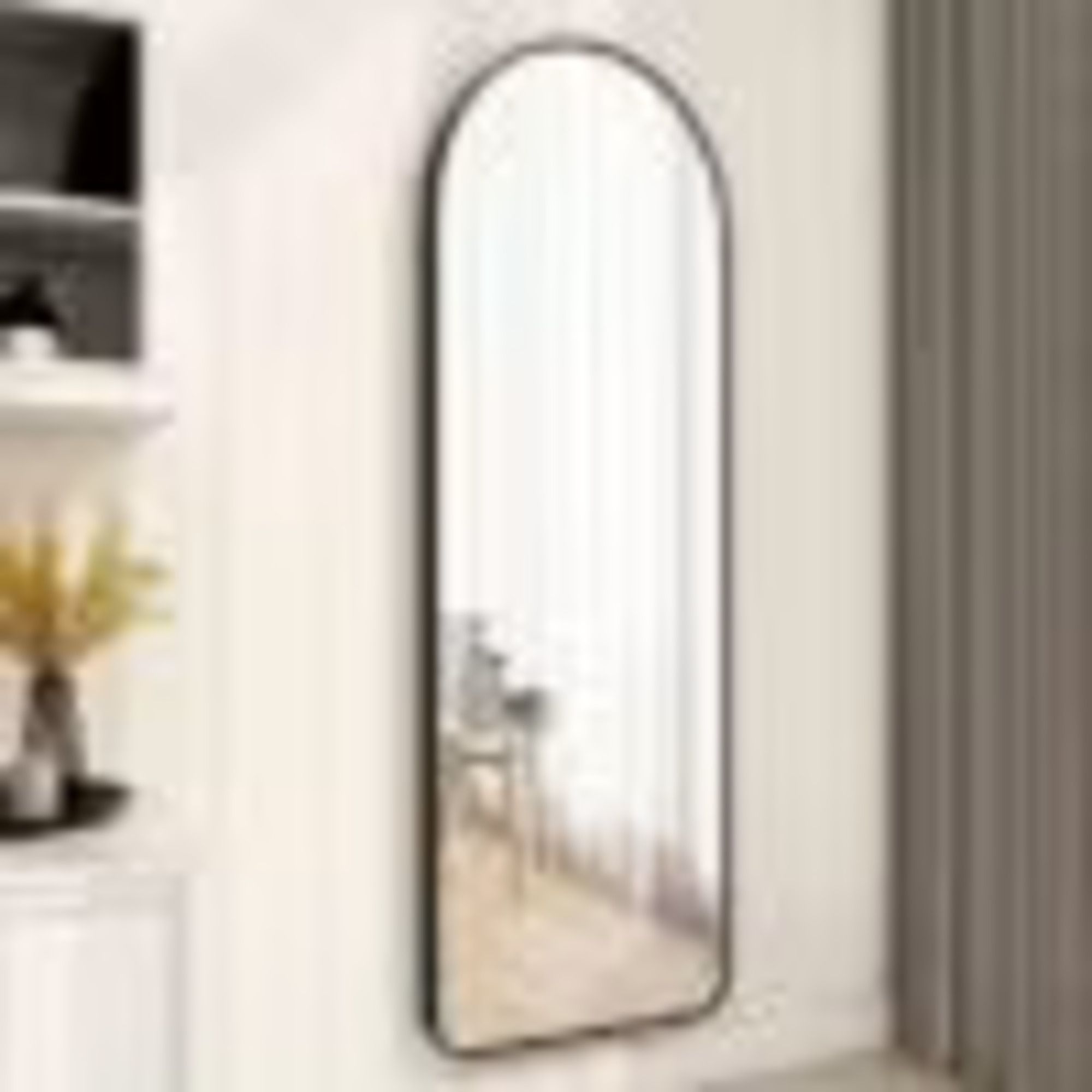 47x157cm Arched Full Length Mirror with Stand