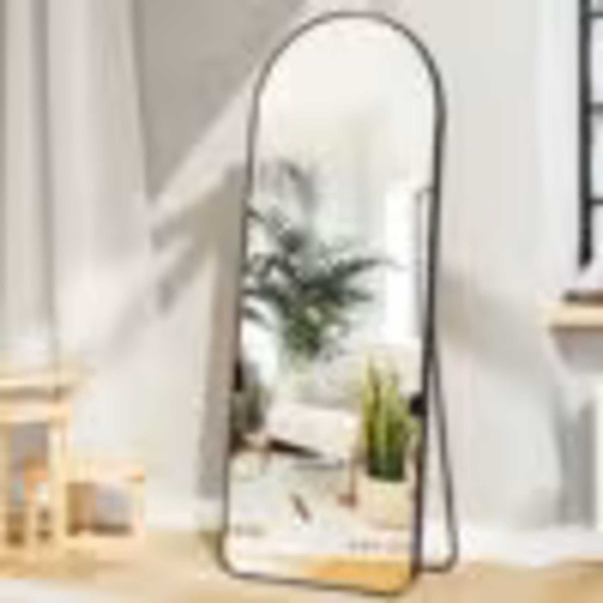 47x157cm Arched Full Length Mirror with Stand