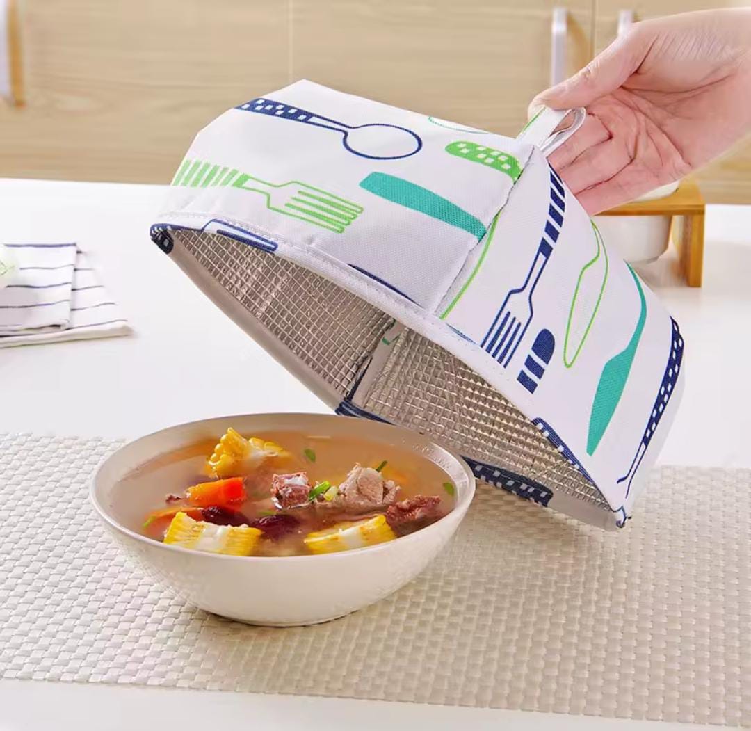 Insulated Food Cover Cloth Thermal Dome Keep Food Warm Protect from Flies Dust Reusable Kitchen Dining Table Cover 22cm x 11.5cm.