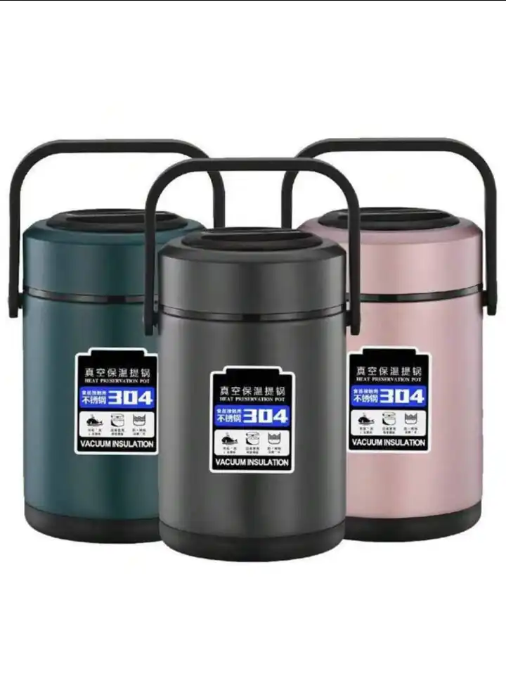 🔥🔥 Stainless Steel Vacuum Thermal Lunch Box Food Jar Food flask, food  Warmer Container With the Handle 1.7L, keeps hot for 8-12 hours