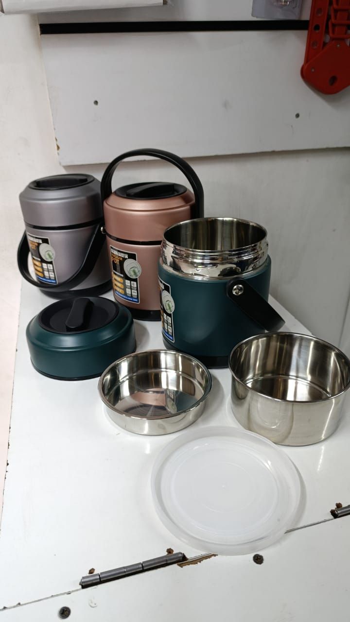 🔥🔥 Stainless Steel Vacuum Thermal Lunch Box Food Jar Food flask, food  Warmer Container With the Handle 1.7L, keeps hot for 8-12 hours