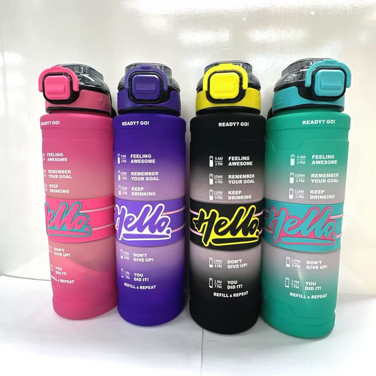 Leak proof drinking water bottles, sporty water bottles, classic modern water bottles