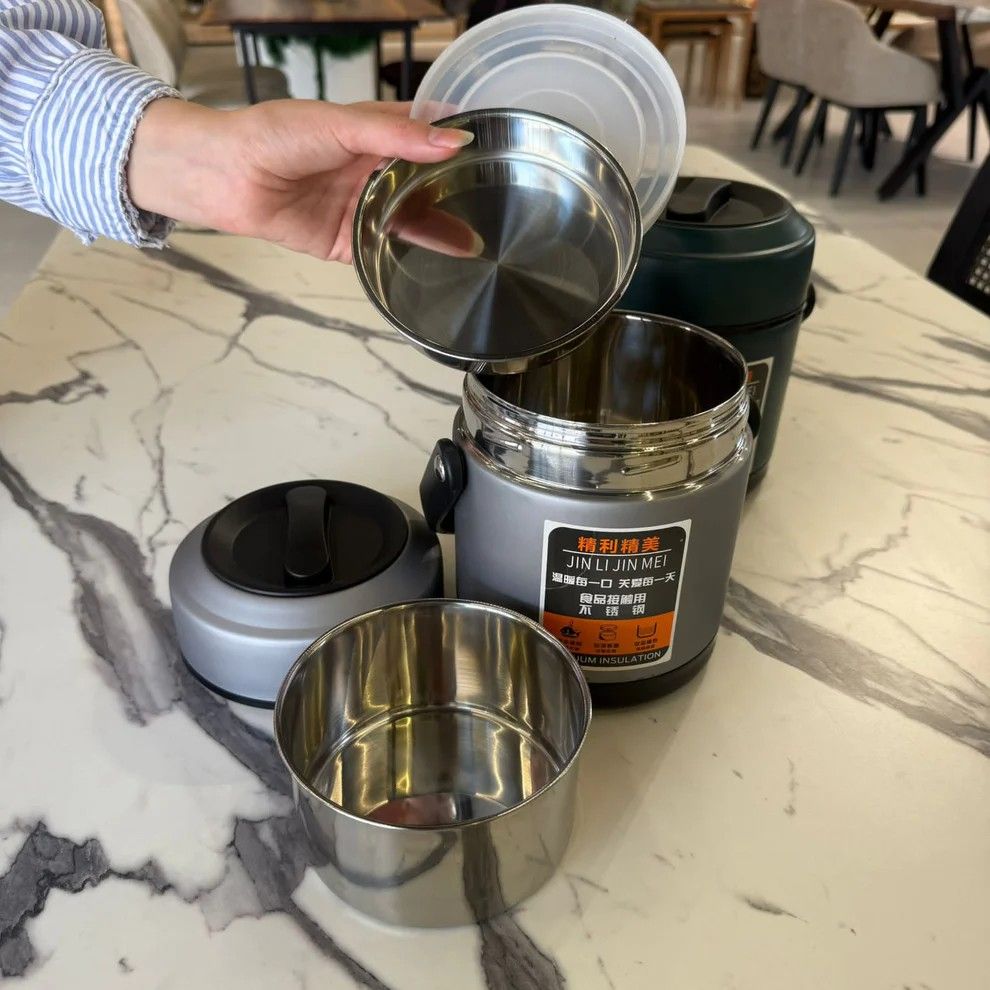🔥🔥 Stainless Steel Vacuum Thermal Lunch Box Food Jar Food flask, food  Warmer Container With the Handle , keeps hot for  hours