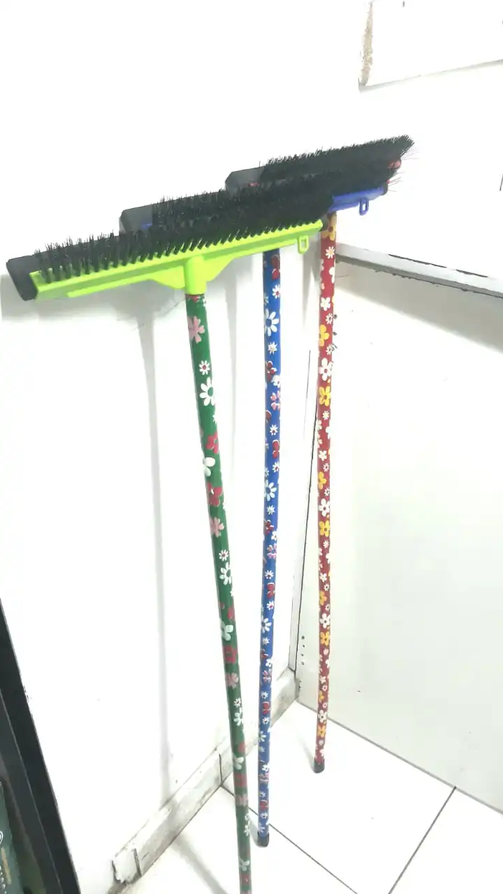 carpet hair removal broom with squeegee, fur remover broom, fluffy carpet broom, indoor pet fur remover carpet brush, floor scrub brush, 2 in 1 Tile, bathroom wall cleaning long handle bristle