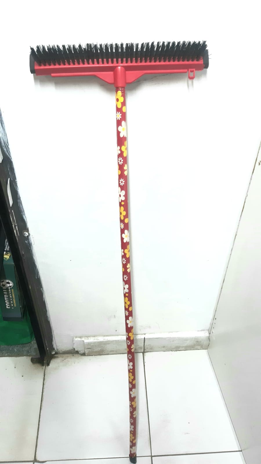 carpet hair removal broom with squeegee, fur remover broom, fluffy carpet broom, indoor pet fur remover carpet brush, floor scrub brush, 2 in 1 Tile, bathroom wall cleaning long handle bristle