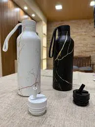 A premium double-wall SZM , marble water flask , portable water flask, classic water flask, colorful marble liquid flask