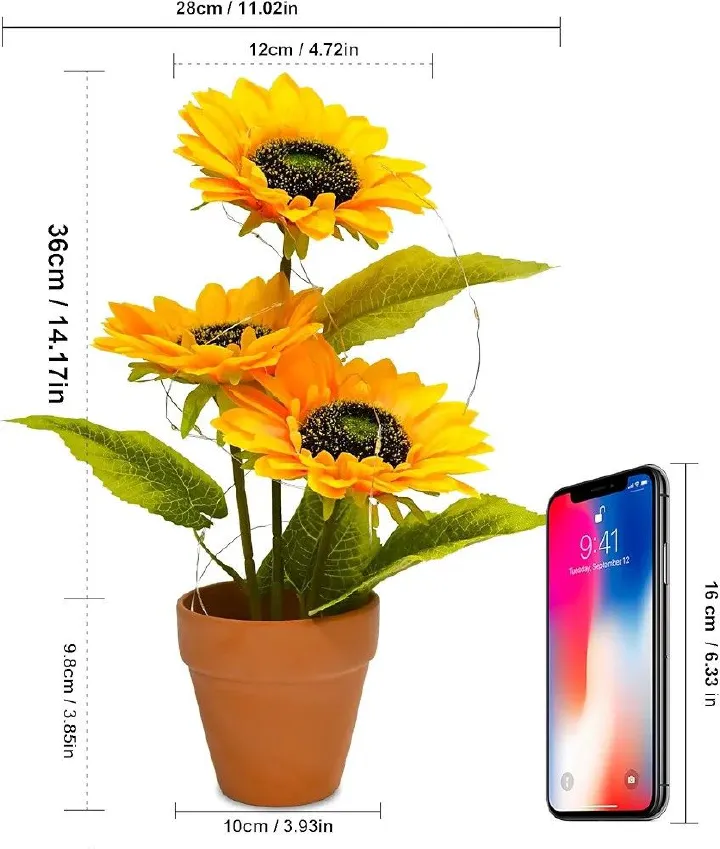 🔥Sunflower Artificial Flowers Pots, Table Centerpieces for Dining Room, Sunflower Decor, Summer Decor Yellow Fake Flower in Pots, for Home Bathroom Kitchen.