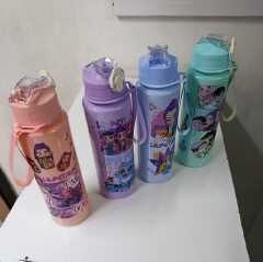 🔥🔥K-Pop Rumi, Zoey & Mira,  Cute Design Leakproof unbreakable Outdoor School kids  Water Bottle, Flip-Top Straw Lid