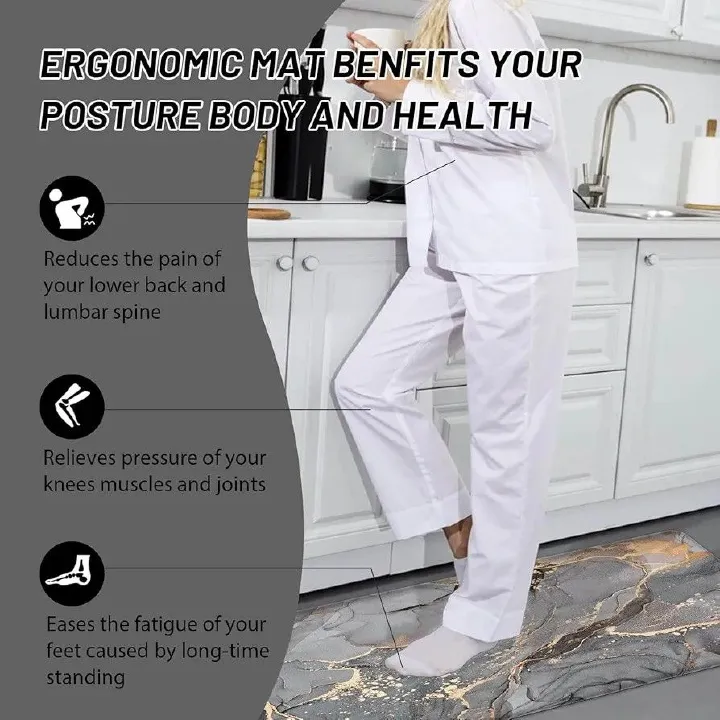 🔥🔥Cushioned Anti-Fatigue Kitchen Rug Mat ,Non Slip Waterproof , Heavy Duty Rubber Ergonomic Comfort Mat for Kitchen, Floor Home, Office, Sink, Laundry