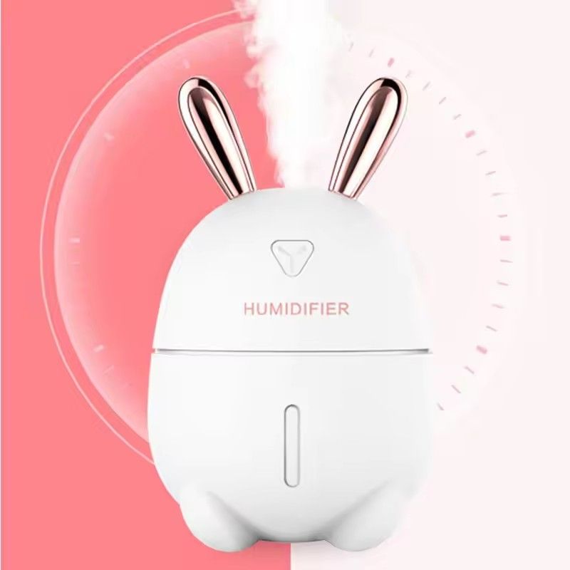 🔥🔥Cute Rabbit  Mini Air Humidifier, USB powered Aroma Essential Oil Diffuser with Colorful Night Light, for Car Air Purifier, Office, home air humidifier, desktop humidifier, bedroom air humidifie.