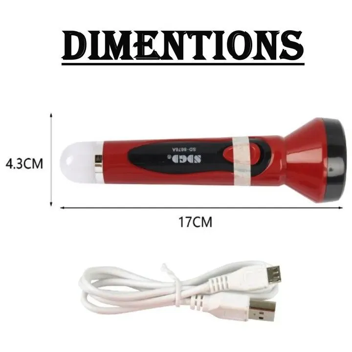 🔥USB Rechargeable Flashlight – Best LED Emergency Light – Dual Mode Lamp Flash lights - Lightweight travel Portable handheld light - Genuine Chargeable Torch