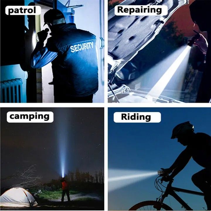 🔥USB Rechargeable Flashlight – Best LED Emergency Light – Dual Mode Lamp Flash lights - Lightweight travel Portable handheld light - Genuine Chargeable Torch