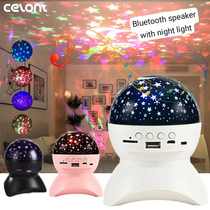 🔥Star Projector sky Colorful Light, High Sound Bluetooth Speaker with colourful Sky light, Wireless Sound Box with radio, Room decor, Bedroom decoration