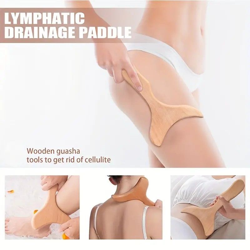 🔥Wooden Gua Sha Therapy Tools Wooden Lymphatic Drainage Massager Anti-Cellulite Massage Tool Body Gua Sha Tools for therapy.