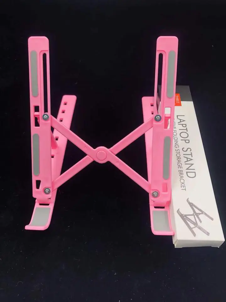 🔥🔥Plastic Laptop Stand Multi-Angle Adjustable Design For Laptop Up to 13", tablets and good for reading books  plus can work as phone stand ,Black & White.