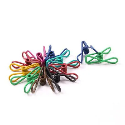*Assorted Chip Bag set of 10pcs Clips/pegs Utility, 2 Inch rubber Coated pegs/clips Color Sealer for Sealing Food, hanging clothes - Paper Holder, Clothesline Pegs/Clip for Laundry Hanging.