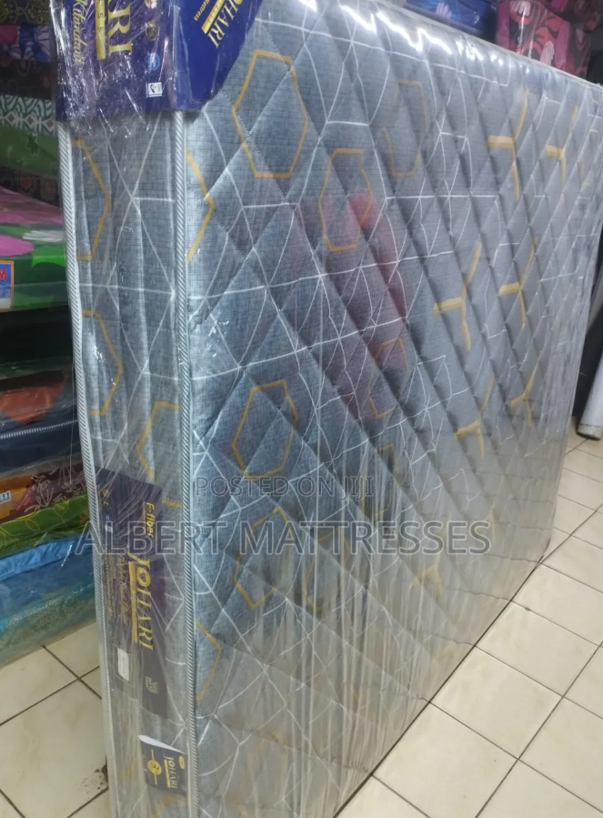 6 by 6by 8 inches Johari 8-Inch Orthopedic Fibre Mattress, Firm Back Support, Breathable and Durable, Quilted Soft Cover, Heavy Duty Construction, Modern Design, Ideal for Home, Hotel ON  OFFER DEALS