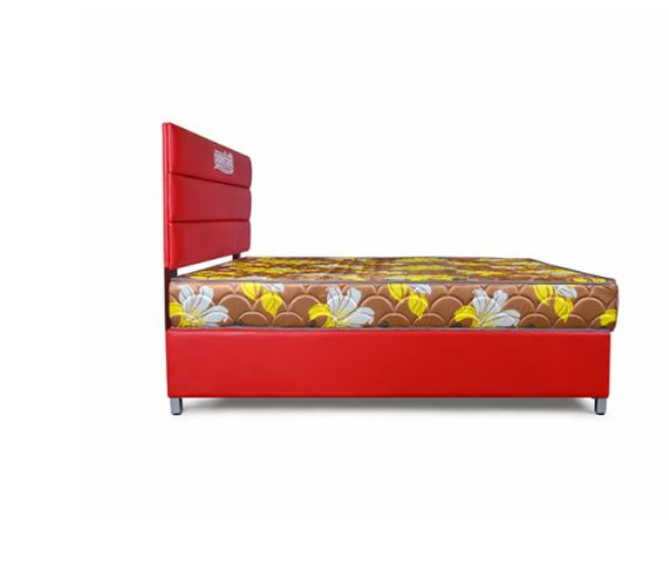 4 by 6 (6-Inch) FREE 2 Pillows SUPERFOAM Morning Glory High-Density Mattress, Firm Back Support, Breathable and Durable, Quilted Soft Cover, Heavy-Duty Construction, Modern Design, Ideal for Home or H