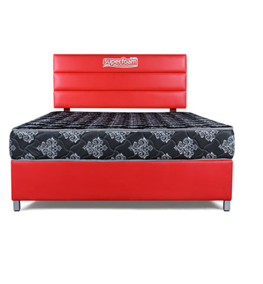 4 by 6 (6-Inch) FREE 2 Pillows SUPERFOAM Morning Glory High-Density Mattress, Firm Back Support, Breathable and Durable, Quilted Soft Cover, Heavy-Duty Construction, Modern Design, Ideal for Home or H