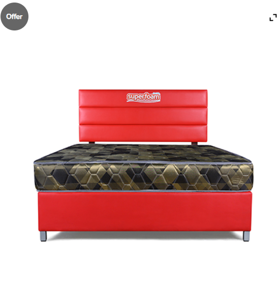 4 by 6 (6-Inch) FREE 2 Pillows SUPERFOAM Morning Glory High-Density Mattress, Firm Back Support, Breathable and Durable, Quilted Soft Cover, Heavy-Duty Construction, Modern Design, Ideal for Home or H