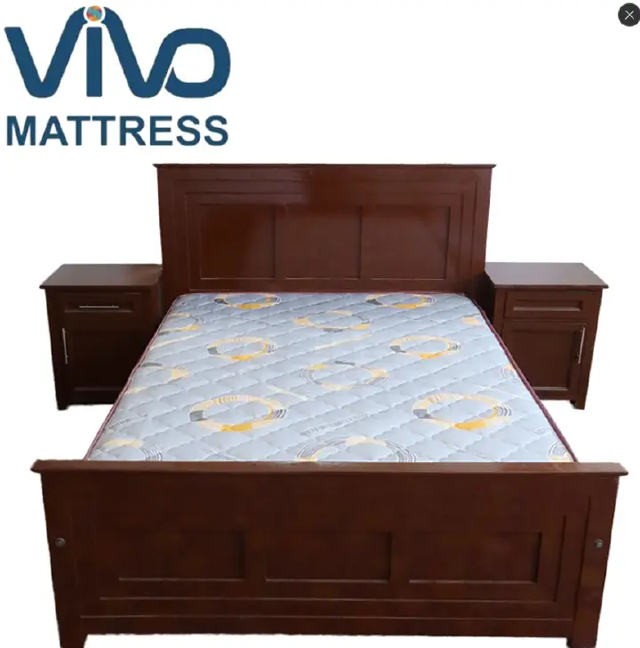 FREE 2 Pillows 6 by 6 (8-Inch) SHDF VIVO Super High-Density Quilted Mattress, Soft and Durable Foam, Comfortable and Healthy Sleep Support, Floral Design, Does Not Include Bed