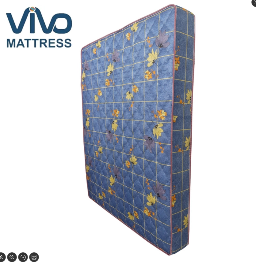 FREE 2 Pillows 6 by 6 (8-Inch) SHDF VIVO Super High-Density Quilted Mattress, Soft and Durable Foam, Comfortable and Healthy Sleep Support, Floral Design, Does Not Include Bed