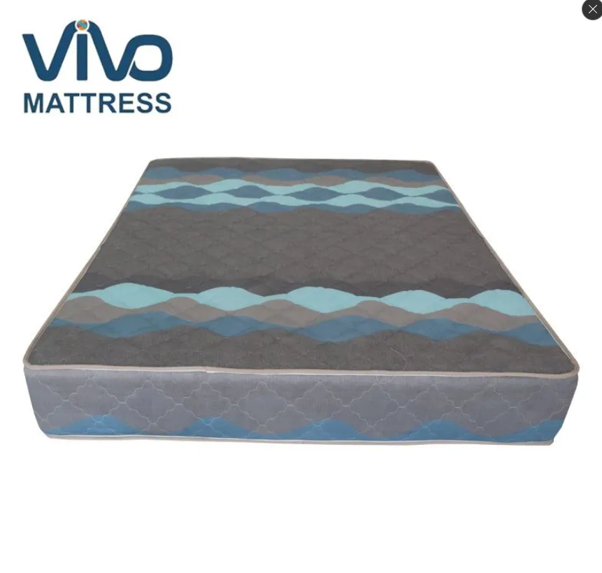 FREE 2 Pillows 4 by 6 (6-Inch) VIVO Super High-Density Quilted Mattress, Black with Floral Design, Soft and Durable Foam, Comfortable and Healthy Sleep Support, Does Not Include Bed