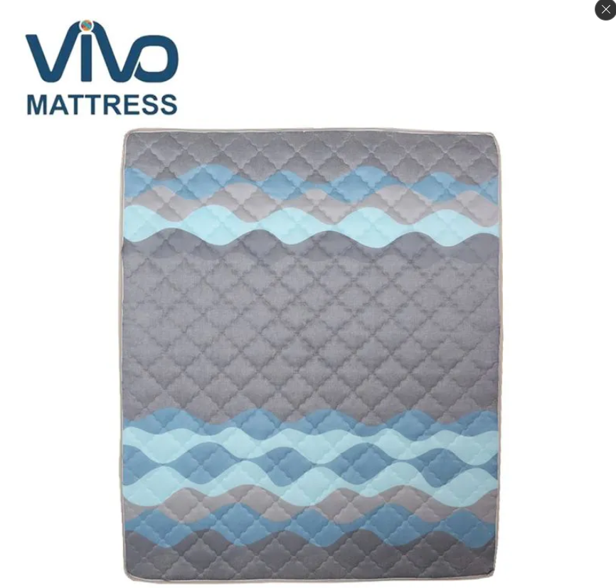 FREE 2 Pillows 4 by 6 (6-Inch) VIVO Super High-Density Quilted Mattress, Black with Floral Design, Soft and Durable Foam, Comfortable and Healthy Sleep Support, Does Not Include Bed
