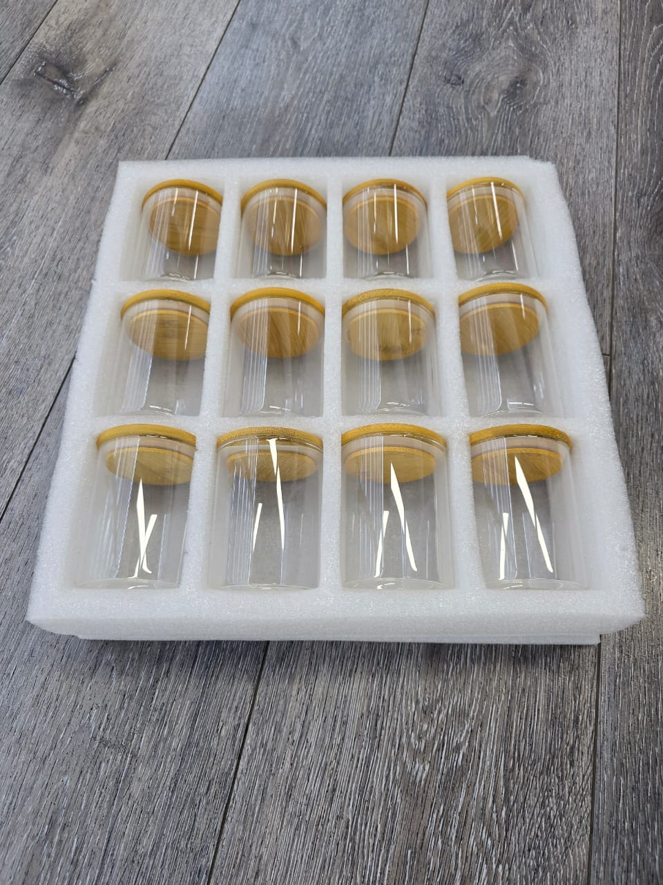 12pc set spice jars* + 3 PCs kitchen towels free
