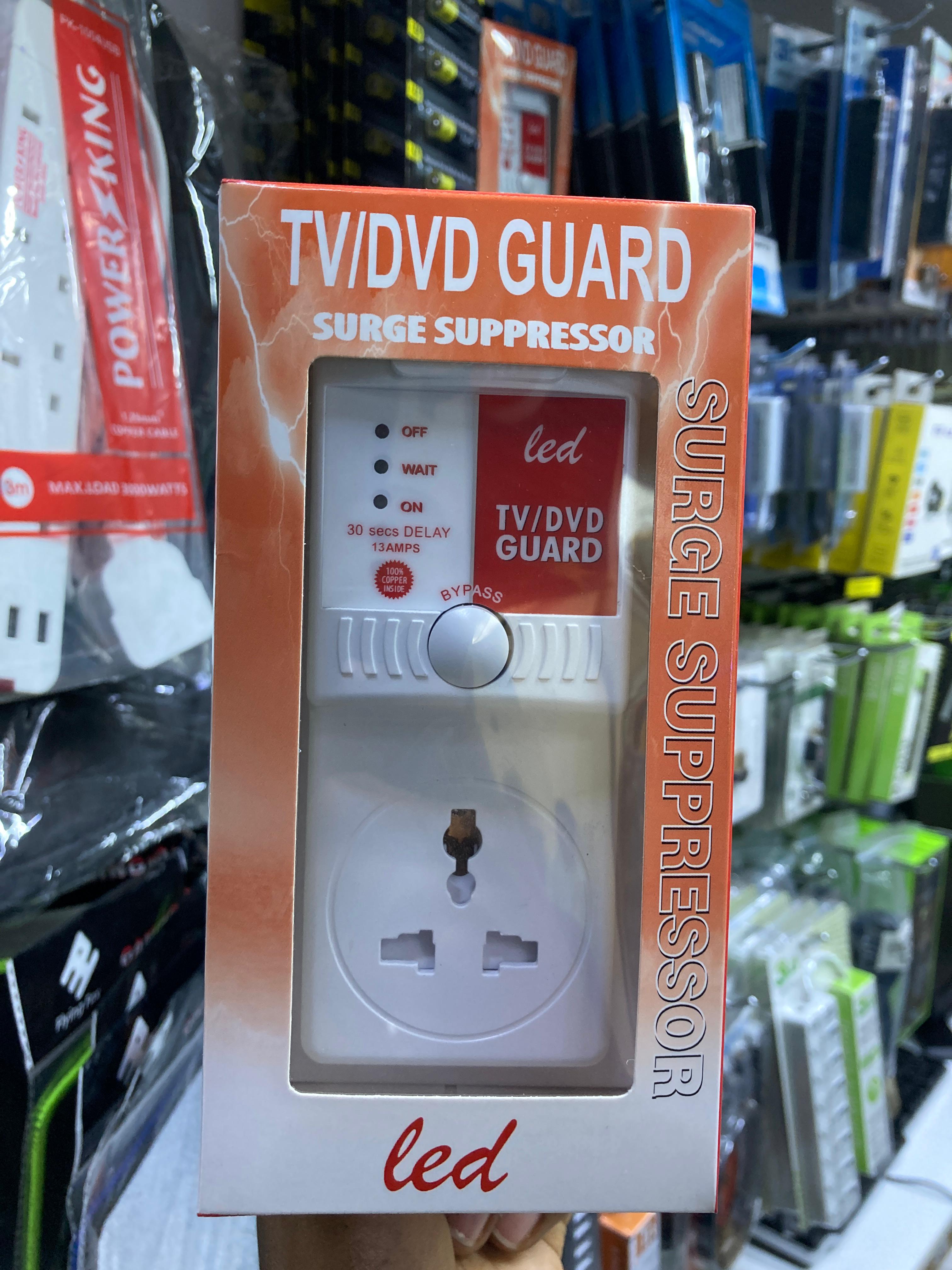 TVDVD Guard Voltage Protector | Surge Suppressor for TV, DVD, Decoder, Home Theater & Electronics | Protects Devices from Power Surges, Spikes & Voltage Fluctuations in Kenya