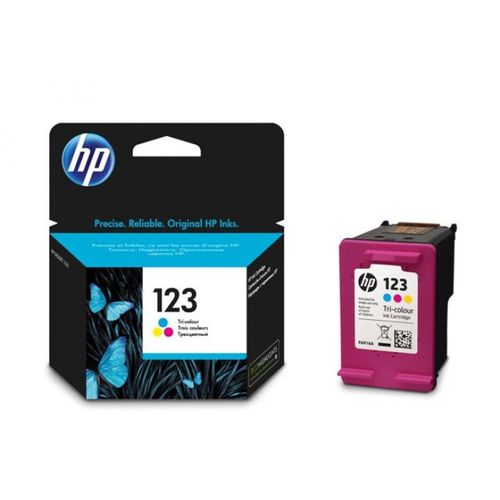 Original HP 123 Tricolor Original Ink Cartridge Genuine HP Printer Cartridge Reliable Ink for Sharp Text and Vibrant Color Graphics Compatible with HP DeskJet Ink Advantage Printers.