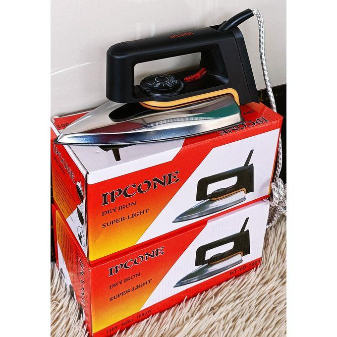 Original IPCONE Quality Dry Iron Box with Titanium Teflon Non-Stick Soleplate – New Cheap Budget 2025 Lightweight Durable Electric Iron for Fast Smooth Wrinkle-Free Clothes