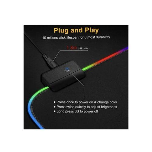 Brand New RGB Game Lighting Thickened Mouse Pad | New 2026 Gaming Desk Mat, Large Size, Anti-Slip, Budget, Cheap Price, Durable & Colorful Light Effects