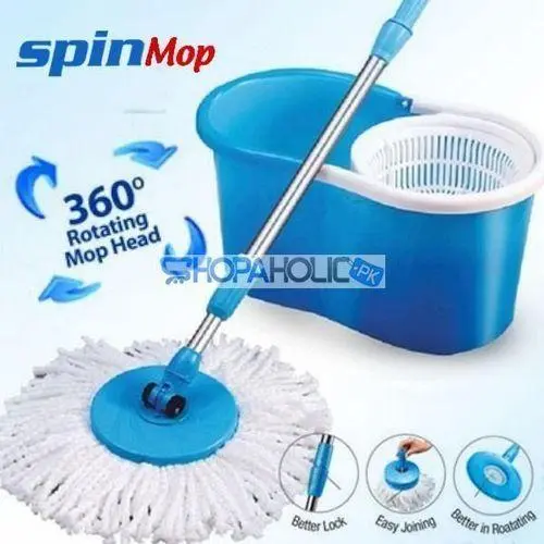 Brand New Rotating 360 Degree Spin Mop and Bucket Set | Floor Cleaning System Microfiber Mop Head | Easy Wring Bucket with Spinner | Durable Home Cleaning Kit Kenya | Efficient Wet Dry Mop Set