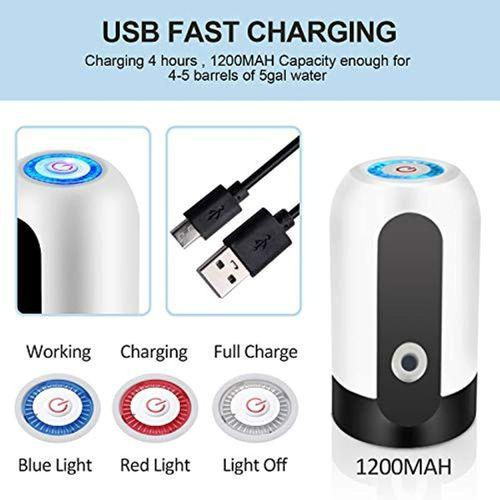 Original Automatic Electric Water Dispenser Pump | Rechargeable Portable Water Bottle Pump | USB Charging | One Touch Operation  | Universal Fit for 5L 10L 20L Bottles Home Office Kitchen Kenya