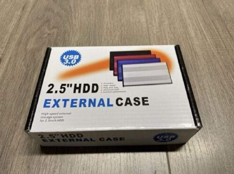Original 2.5 Inch HDD External CASE USB 3.0 High Speed Hard Drive Enclosure Portable Tool Free Durable Design Compatible with SATA SSD HDD Laptop Desktop
