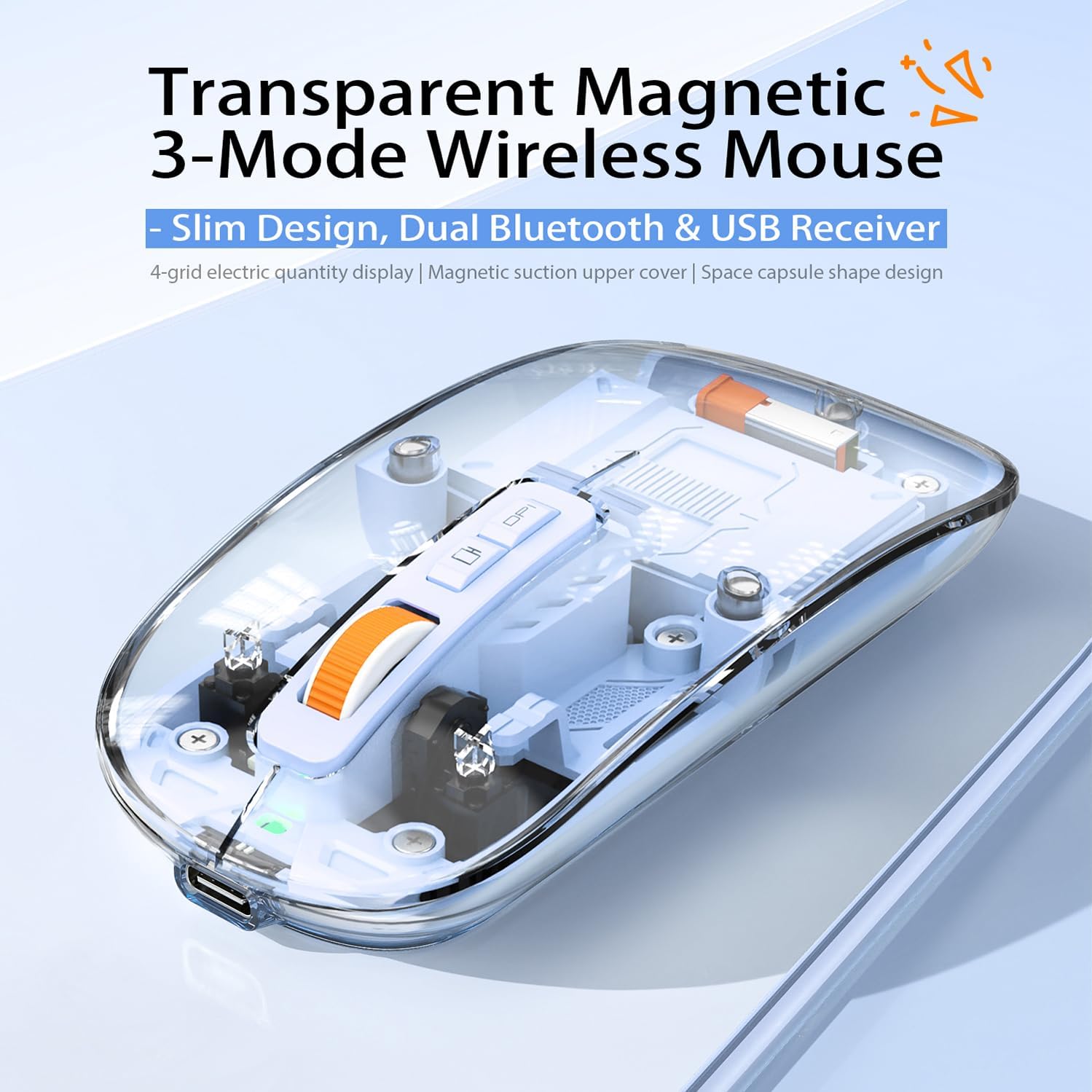 Best price for Original Transparent Wireless Rechargeable Mouse with ...